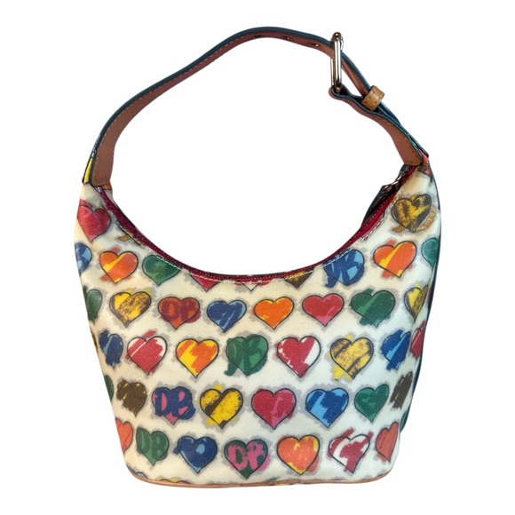 Dooney & Bourke Vintage Set EUC Hobo Bag & Coin Pouch With Rainbow Zippers - Picture 4 of 16